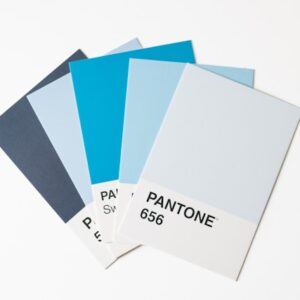 Pantone blue paint swatches